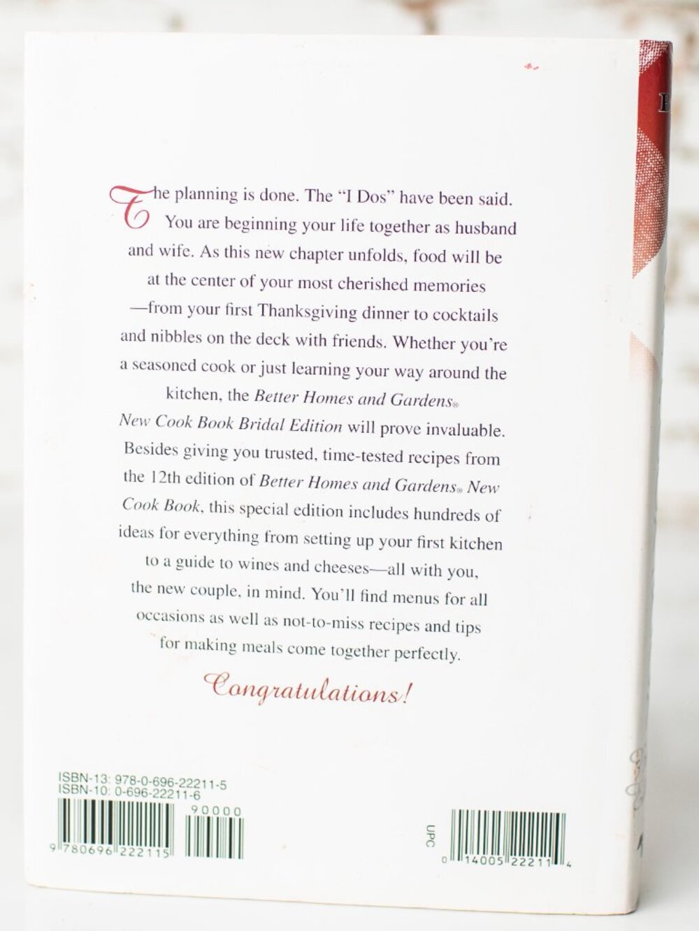 Better Homes & Gardens New Cook Book Bridal Edition Hardcover Red Plaid Cookbook - Picture 3 of 6